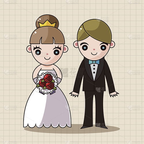 婚礼新人主题元素向量,eps婚礼