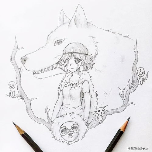 适合新手临摹的动漫女生线稿图