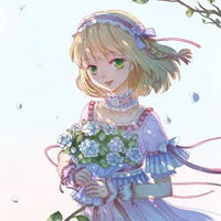女孩侧面拿花图片唯美动漫女孩侧面拿花头像