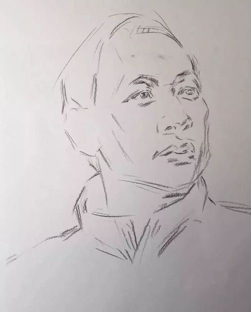 朱传奇教你画标准式四分之三侧男中年素描头像