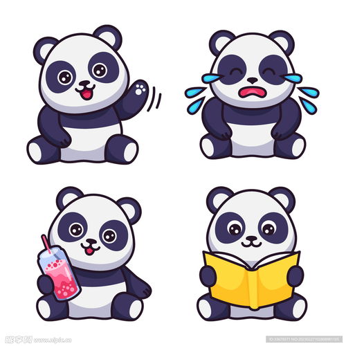 熊猫设计图卡通设计