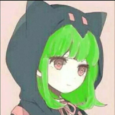 二次元绿色头发少女原谅绿动漫头像图片
