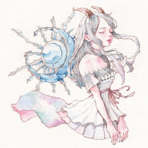 水彩插画意境非常好的水彩动漫少女爱画亦爱人