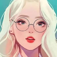 带圆眼镜的女生头像戴复古圆眼镜的女生头像