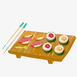 美味食物寿司刺身手绘插画图片素材其他格式下载动漫人物大全