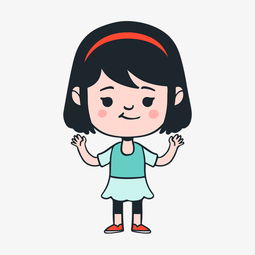 手绘q版可爱小女孩人物素材图片素材其他格式下载动漫人物大全