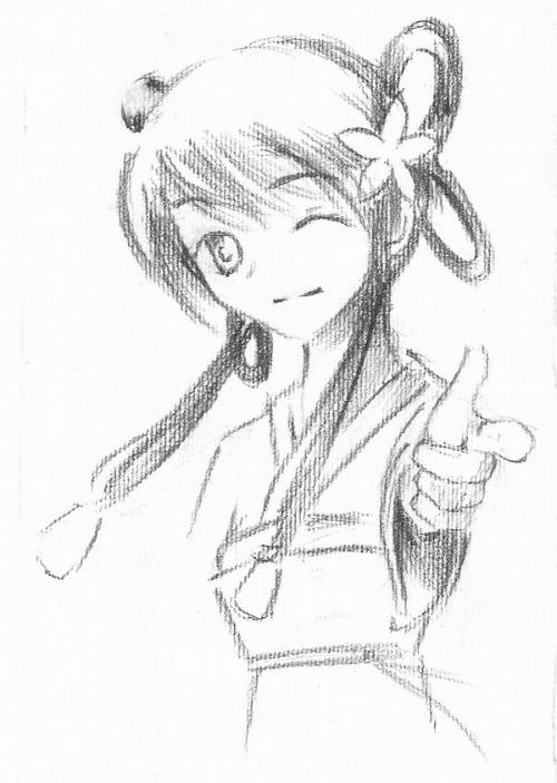 漫画人物的素描图