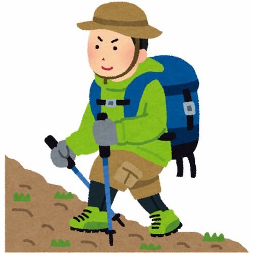 登山徒步野营露营攀岩卡通插画免扣素材手绘png22插画运动比赛健身