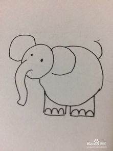 教孩子按步骤画大象