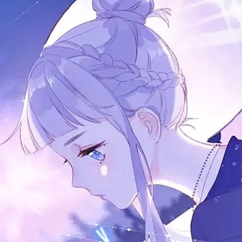 女头丨浪漫的紫色系动漫女生头像