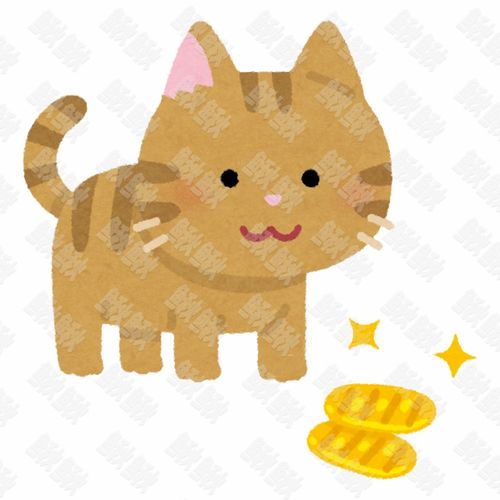瞎猫碰到死耗子表示捡到金币的小猫猫咪手绘卡通插画手绘png儿童插画免扣素材1阿猫阿狗