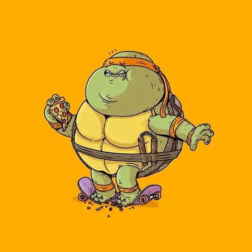 幽默插画当动漫英雄都是吃货