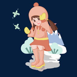 手绘冬季旅游可爱儿童滑冰插画图片素材其他格式下载动漫人物大全