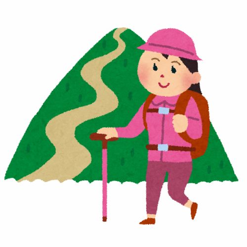 登山徒步野营露营攀岩卡通插画免扣素材手绘png3插画运动比赛健身