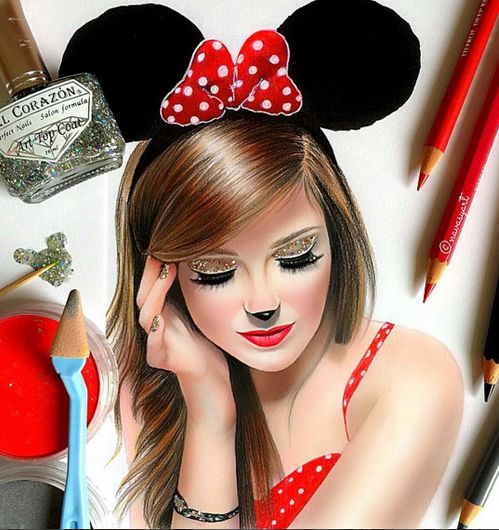 彩色铅笔肖像插画欣赏丨bos博思游戏动漫教育