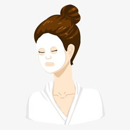 敷面膜美女护肤美容插画图片素材其他格式下载动漫人物大全