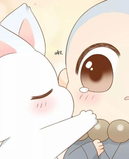 搞笑漫画小狐狸爱的香吻慰藉小和尚,无谓悲伤,那是爱的力量