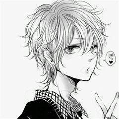 qq黑白简约漫画头像黑白头像qq头像大全qq志乐园