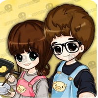怦然心动的情侣头像卡通娃娃版2人在一起的,很萌,很可爱
