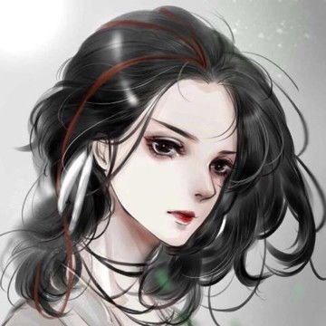 手绘现代简约唯美美女头像,卡通头像图片