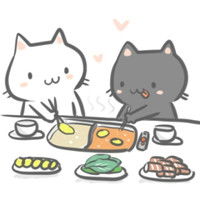 这个系列的白猫黑猫情侣头像叫什么名字
