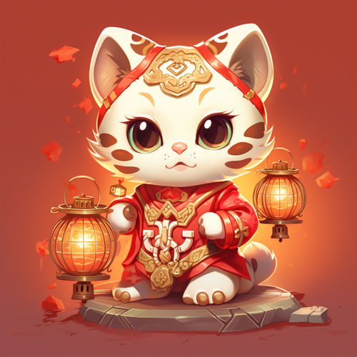 简约卡通3d招财猫素材图片海报设计下载请至来源处