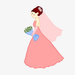 手绘矢量卡通可爱小清新婚礼新娘图片素材其他格式下载动漫人物大全