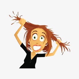 矢量卡通抓狂的女人素材图片免费下载高清卡通手绘psd千库网图片编号6075823