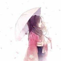 樱花打伞动漫情侣头像微信头像图片大全