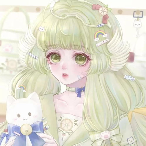 女生动漫头像绿色系列生活的温柔总会哒哒哒的跑进你怀里的