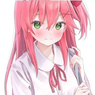 可爱粉色日系动漫女头