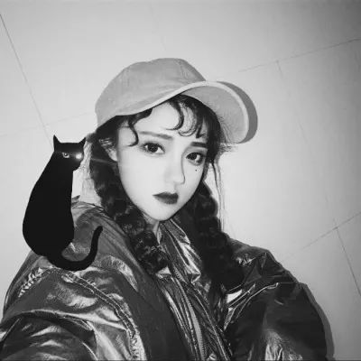 女生头像黑白系列女头