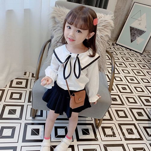 童装女童2019秋装新款衬衫儿童娃娃衫宝宝秋季衬衣儿童长袖上衣潮