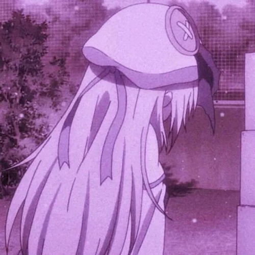 紫色系动漫女生头像