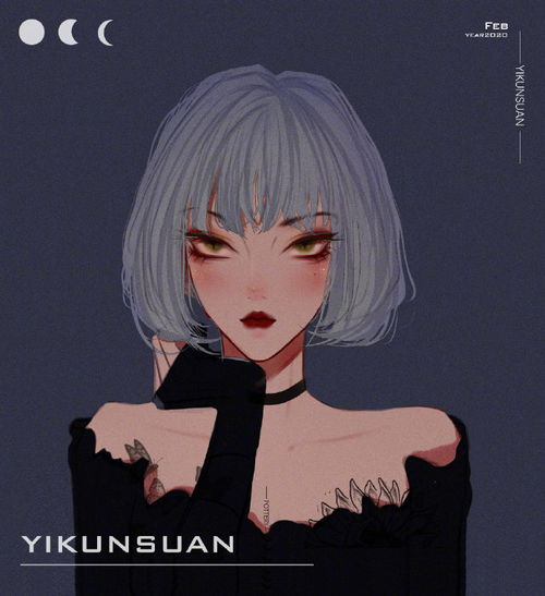 女生插画头像点赞好运
