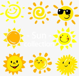 夏日阳光手绘太阳素材图片免费下载高清装饰图案psd千库网图片编号1450040