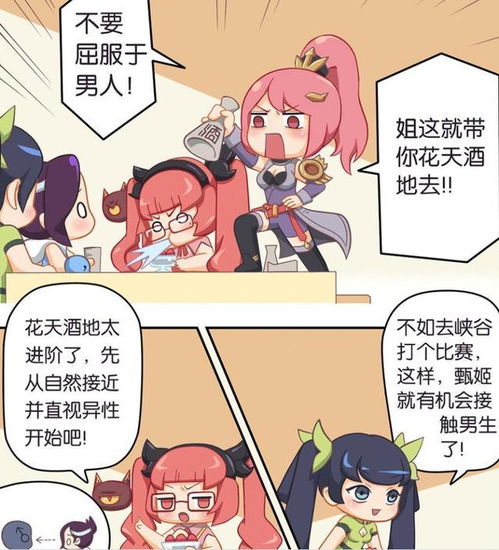 王者荣耀漫画女英雄闺蜜聚会都聊什么甄姬遭家暴不敢直视男人