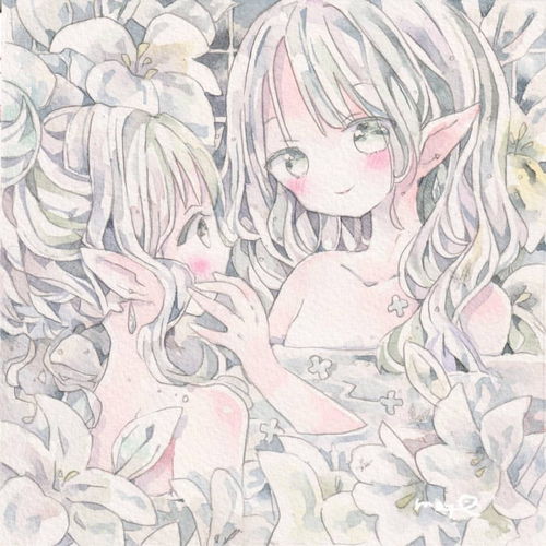 插画家用透明水彩创作萝莉插画,萌萌哒好可爱