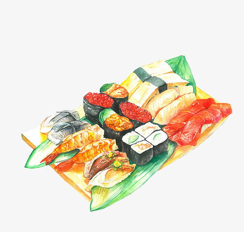 卡通手绘日式美食寿司刺身高清素材元素设计图片免费下载页面网页平面电商创意素材png素材寿司素材