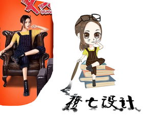 头像定制真人设计原创真人转q版线稿上色qq头像微博头像唱吧头像设计定做赵丽颖女汉子恋爱公式绘画过程