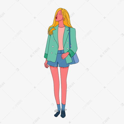夏季时尚都市波普风格女性卡通人物服装矢量免扣图素材图片免费下载千库网