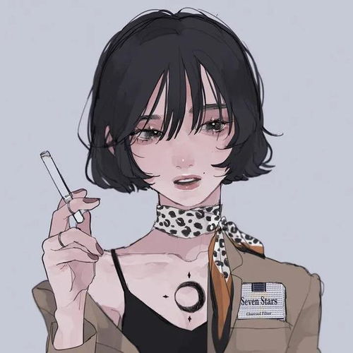 冷酷霸气女生手绘头像个性潮酷女生不会错过哒