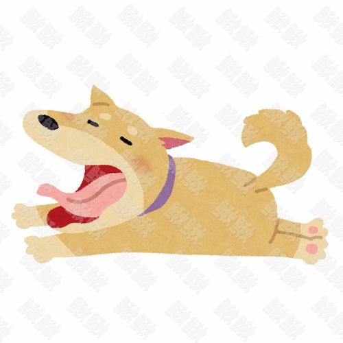 趴在地上打哈欠的小狗狗猫咪小猫手绘卡通插画手绘png儿童插画免扣素材2阿猫阿狗