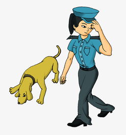 警察之警花带警犬查案图片素材psb格式下载动漫人物大全