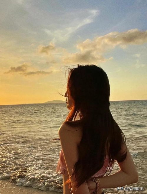 盛世容颜夕阳下的女神背影