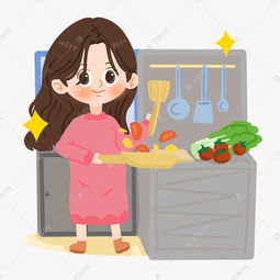 母亲节卡通母亲做饭png素材图片免费下载千库网