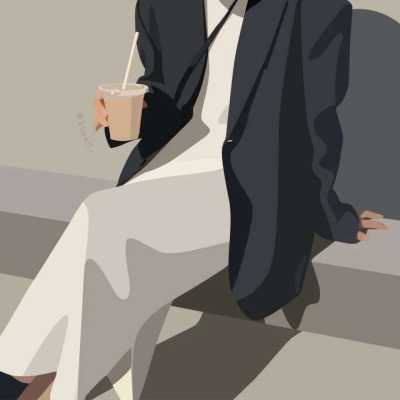庄重成熟插画动画伴侣头像