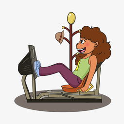 健身女人手绘卡通插画图片素材其他格式下载动漫人物大全
