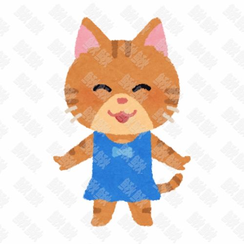 海边穿着泳衣的小狗狗猫咪小猫手绘卡通插画手绘png儿童插画免扣素材2阿猫阿狗