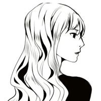 手绘个性头像女生黑白女生唯美黑白手绘头像